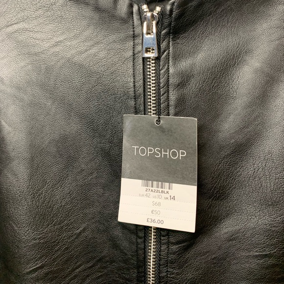 Topshop leather skirt, size 10. New with tags. - Picture 2 of 3